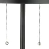 21" Metal Dome Shaped Table Lamp With Pull Chains (Includes LED Light Bulb) Black - Cresswell Lighting