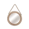 Transpac Metal Brown Everyday Beaded Hanging Mirror