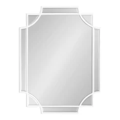 18" X 24" Minuette Scallop Wall Mirror White - Kate & Laurel All Things Decor