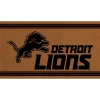 Evergreen Detroit Lions Logo Turf Mat, Brown- 28 X 16 Inches Indoor Outdoor Doormat