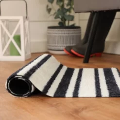 2'x3' ColorStar Timeless Stripe Door Mat Midnight Navy - Bungalow Flooring -Home Decoration Store GUEST 637a3032 6e0f 4fb6 aab0 fc32e81446dd