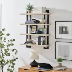 36" X 28.4" 4 Tier Floating Bracket Wall Shelf Unit - Danya B. -Home Decoration Store GUEST 6381ef99 5635 43c9 b618 0ecf7176786b