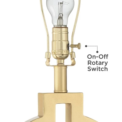 360 Lighting Modern Table Lamps 28 1/2" Tall Set Of 2 With USB Charging Port Brushed Gold Open Ring White Shade For Bedroom Living Room House Bedside 3 360 Lighting Modern Table Lamps 28 1/2" Tall Set Of 2 With USB Charging Port Brushed Gold Open Ring White Shade For Bedroom Living Room House Bedside - Image 3