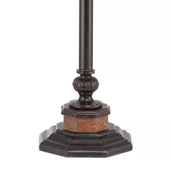 Kathy Ireland Sonnett Vintage Rustic Floor Lamp 63 1/2" Tall Bronze Metal Faux Marble Ivory Linen Bell Shade For Living Room Bedroom Office House Home -Home Decoration Store GUEST 64b88967 cafd 47ad b718 2421cb222b41