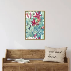 16" X 23" Tropical Flowers I By N.H. Egan Framed Canvas Wall Art - Amanti Art -Home Decoration Store GUEST 6504e778 3a86 4412 a039 bbb47849d82b