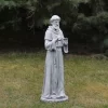 Northlight 28" St. Francis With Bird Outdoor Garden Statue