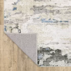Micah Washable Distressed Abstract Indoor Area Rug Gray/Blue - Captiv8e Designs -Home Decoration Store GUEST 65416bb7 a457 4f1f ae14 180086c1e5d4