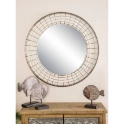 Traditional Metal Wall Mirror Black - Olivia & May