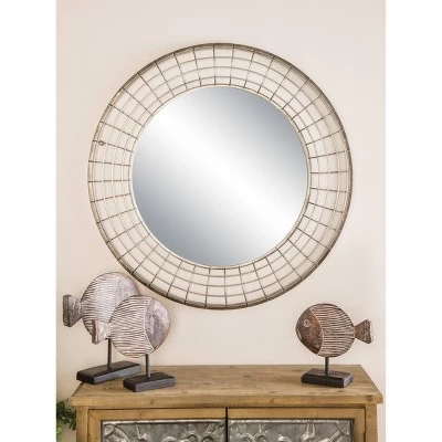 Traditional Metal Wall Mirror Black - Olivia & May 1 Traditional Metal Wall Mirror Black - Olivia & May