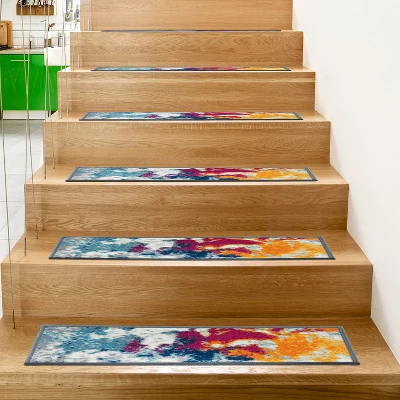 World Rug Gallery Modern Abstract Non-Slip Stair Treads 8 World Rug Gallery Modern Abstract Non-Slip Stair Treads - Image 8