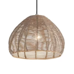12.75" 1-Light Gloriana Pendant Rattan Brown - River Of Goods -Home Decoration Store GUEST 65aa35df 7734 445b aa6d 64e0e83922d7