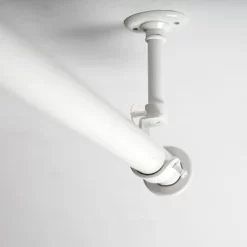 Room Dividers Now 36'' - 56'' Ceiling Mount Hanging Curtain Rod - White