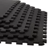 Fleming Supply Nonslip Interlocking Foam Floor Tiles – 24" X 24" X 0.375", Black, 6-Pack