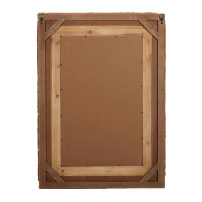 Bohemian Wood Rectangle Wall Mirror Brown - Olivia & May 3 Bohemian Wood Rectangle Wall Mirror Brown - Olivia & May - Image 3