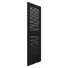 Plastic Development Group LSBLCK1455 14 X 55 Inch Decorative Exterior Vinyl Plastic Louvered Window Shutters W/ Installation Kit & Instructions, Black