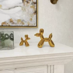 Set Of 2 Ceramic Balloon Dog Sculptures - Olivia & May 23 Set Of 2 Ceramic Balloon Dog Sculptures - Olivia & May -Home Decoration Store GUEST 66cba9eb 8f92 45c1 ab80 bd26e82c109e