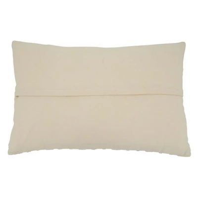 Saro Lifestyle Down-Filled Woven Stripe Design Throw Pillow, Natural, Natural, 16" X 24" 1 Saro Lifestyle Down-Filled Woven Stripe Design Throw Pillow, Natural, Natural, 16" X 24"