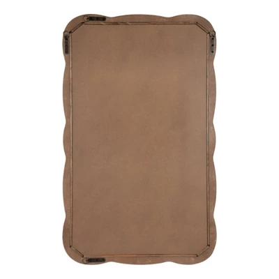 24" X 38" Hatherleigh Scallop Wood Wall Mirror Rustic Brown - Kate And Laurel 3 24" X 38" Hatherleigh Scallop Wood Wall Mirror Rustic Brown - Kate And Laurel - Image 3