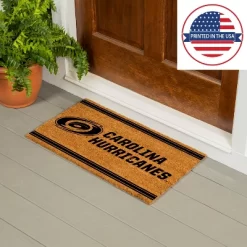 Evergreen Carolina Hurricanes Logo Turf Mat, Brown- 28 X 16 Inches Indoor Outdoor Doormat -Home Decoration Store GUEST 68354666 6672 4f11 b361 c7b15aba55c3