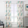 Montego Window Panel Blackout Curtain Pair 42" X 84" Aqua By Greenland Home Fashions