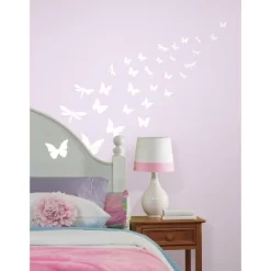 Butterflies And Dragonflies Glow In The Dark Wall Decal White - RoomMates -Home Decoration Store GUEST 69e2bc0f 5e9e 48d2 a7d1 1d20797853fa