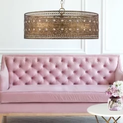 23.5" 3-Light Bryar Chandelier Brass/Crystal - River Of Goods -Home Decoration Store GUEST 69f7d56e e1b2 4e59 8a88 098660930621