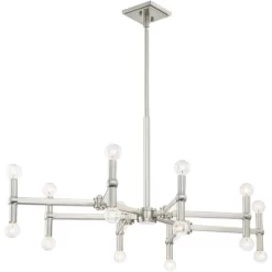 Possini Euro Design Marya Brushed Nickel Chandelier 37 3/4" Wide Modern 16-Light Fixture For Dining Room House Foyer Kitchen Island Entryway Bedroom -Home Decoration Store GUEST 6a4dca51 57e1 46ea 8e7c 7df0944fcf99