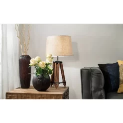 Mariner Tripod Style Wood Floor Lamp With Burlap Drum Shade Rust - Storied Home 30 Mariner Tripod Style Wood Floor Lamp With Burlap Drum Shade Rust - Storied Home -Home Decoration Store GUEST 6a9510ee 0783 4313 ab6b c0215b99b0a6