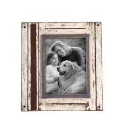 White And Brown Decorative Distressed Wood Picture Frame - Foreside Home & Garden -Home Decoration Store GUEST 6aaba1e0 41d3 4b6b a40c 5049cc25f2c4