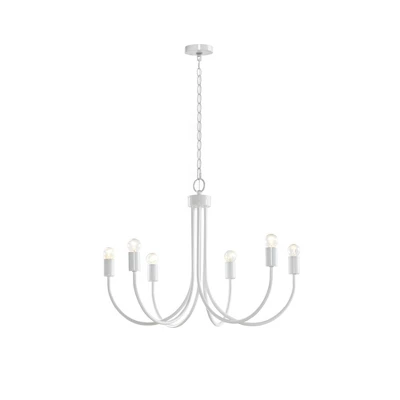 Ellie 6-Light Chandelier White - 510 Design 3 Ellie 6-Light Chandelier White - 510 Design - Image 3