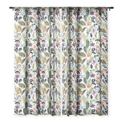 Marta Barragan Camarasa Wild Colorful Jungle FN5 Single Panel Sheer Window Curtain - Deny Designs 2 Marta Barragan Camarasa Wild Colorful Jungle FN5 Single Panel Sheer Window Curtain - Deny Designs - Image 2