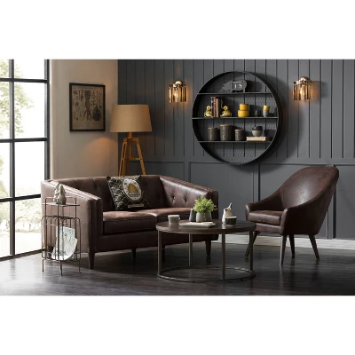 Mariner Tripod Style Wood Floor Lamp With Burlap Drum Shade Rust - Storied Home 17 Mariner Tripod Style Wood Floor Lamp With Burlap Drum Shade Rust - Storied Home - Image 17