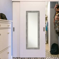 19" X 53" Non-Beveled Waveline Silver Narrow Full Length On The Door Mirror - Amanti Art -Home Decoration Store GUEST 6b9ce5e5 4ace 4cc7 b2a6 0b25b6df6b4a