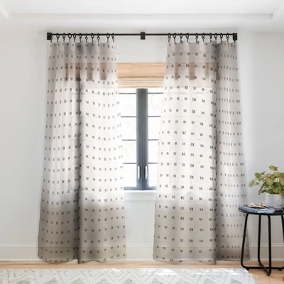 Urban Wild Studio Desert Check Small Charcoal Single Panel Sheer Window Curtain - Deny Designs 5 Urban Wild Studio Desert Check Small Charcoal Single Panel Sheer Window Curtain - Deny Designs - Image 5