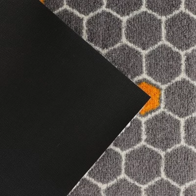 2'x3' ColorStar Bee Hex Door Mat Gray - Bungalow Flooring 5 2'x3' ColorStar Bee Hex Door Mat Gray - Bungalow Flooring - Image 5
