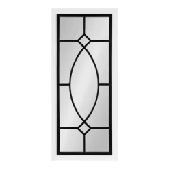13" X 30" Bakersfiel Windowpane Wall Mirror White - Kate & Laurel All Things Decor