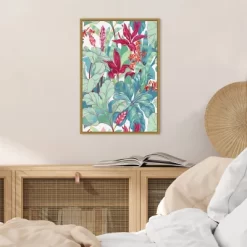 16" X 23" Tropical Flowers I By N.H. Egan Framed Canvas Wall Art - Amanti Art -Home Decoration Store GUEST 6f0c1940 ccd6 4c31 9645 19e838d50eb1