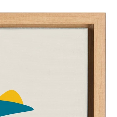 18" X 24" Sylvie Mid Century Crocodile Framed Canvas Wall Art By Rachel Lee Natural - Kate And Laurel 2 18" X 24" Sylvie Mid Century Crocodile Framed Canvas Wall Art By Rachel Lee Natural - Kate And Laurel - Image 2