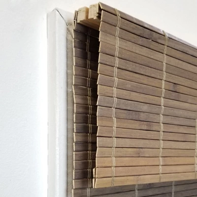 Radiance Brooklyn 34-in Cordless Driftwood Bamboo Roman Shade 4 Radiance Brooklyn 34-in Cordless Driftwood Bamboo Roman Shade - Image 4