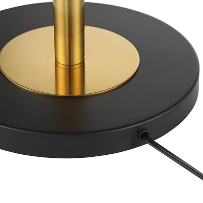 Possini Euro Design Modern Pharmacy Floor Lamp 54" Tall Matte Black Warm Gold Adjustable Metal Shade For Living Room Reading House 5 Possini Euro Design Modern Pharmacy Floor Lamp 54" Tall Matte Black Warm Gold Adjustable Metal Shade For Living Room Reading House - Image 5