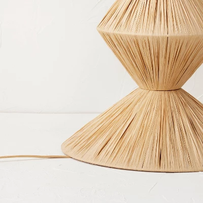 Faux Raffia Floor Lamp Brown (Includes LED Light Bulb) - Opalhouse™ Designed With Jungalow 4 Faux Raffia Floor Lamp Brown (Includes LED Light Bulb) - Opalhouse™ Designed With Jungalow - Image 4