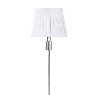 Dann Foley Lifestyle Floor Lamp With Shade Silver/White - StyleCraft 2 Dann Foley Lifestyle Floor Lamp With Shade Silver/White - StyleCraft - Image 2
