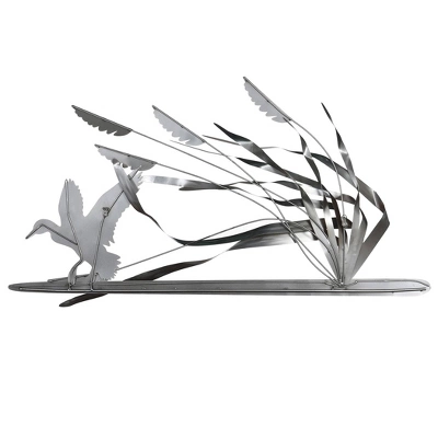 Wind In Marsh Polished Metal Wall Decor Gold - StyleCraft 2 Wind In Marsh Polished Metal Wall Decor Gold - StyleCraft - Image 2