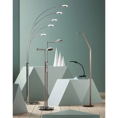 Possini Euro Design Magnum Modern Task Floor Lamp 61" Tall French Bronze Brown Metal LED Adjustable For Living Room Reading Bedroom Office House Home 8 Possini Euro Design Magnum Modern Task Floor Lamp 61" Tall French Bronze Brown Metal LED Adjustable For Living Room Reading Bedroom Office House Home - Image 8