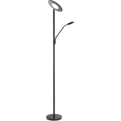 360 Lighting Modern Floor Lamp With Reading Light LED 71.5" Tall Decker Black Metal Acrylic Diffuser For Living Room Reading Office -Home Decoration Store GUEST 72d94484 93cf 4ad2 a1a1 1647ef4e5207