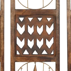 Wood Geometric Intricately Carved Wall Decor With Bells Set Of 3 Brown - Olivia & May -Home Decoration Store GUEST 7363fab1 da1e 4bd4 be36 22ca0a949567