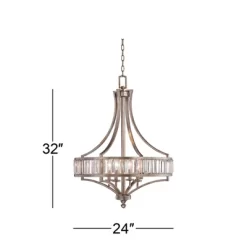 Vienna Full Spectrum Soft Silver Chandelier 24" Wide Crystal Glass 4-Light Fixture For Dining Room House Kitchen Bedroom 12 Vienna Full Spectrum Soft Silver Chandelier 24" Wide Crystal Glass 4-Light Fixture For Dining Room House Kitchen Bedroom -Home Decoration Store GUEST 7393f249 f54a 47ee b388 b1dc8d26a605