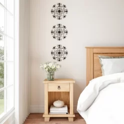 Medallion Metal Wall Art- 14.25 Inch Square Open Edge Metal Home Décor, Hand Crafted With Distressed Finish- Mounting Screws Included By Lavish Home -Home Decoration Store GUEST 73981fb0 9f6b 4cf8 b6cb 0b7b8d27c519