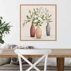 22" X 22" Natural Bouquet I Gray By Julia Purinton Framed Canvas Wall Art Light Brown - Amanti Art -Home Decoration Store GUEST 7404bf23 eba1 41ee a4c5 ef9f2e096756