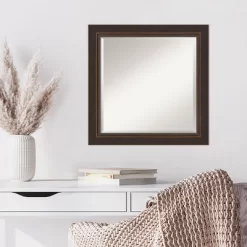 25" X 25" Beveled Lara Bronze Wood Wall Mirror - Amanti Art -Home Decoration Store GUEST 74096ffc c72e 4497 90c1 49a5ffd81a28
